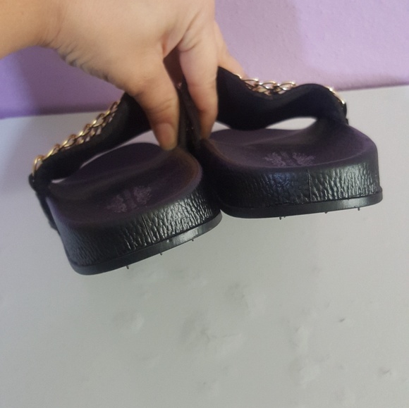 NWT Charles Albert black/gold chained slides - Picture 3 of 6